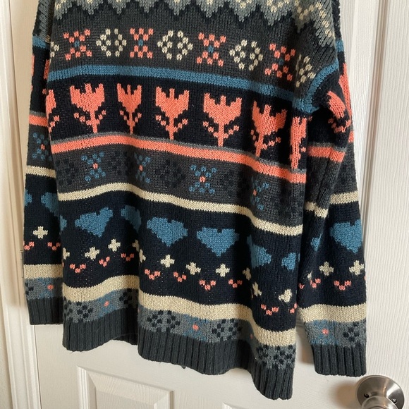 Kirra woman’s Multicolor Patterned Cardigan Sweater size large - Picture 7 of 9